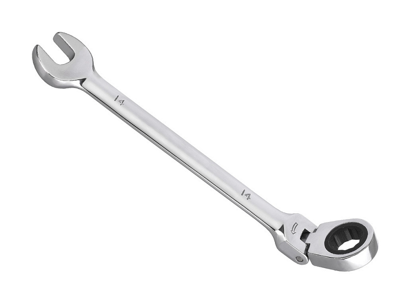 Набор двухсторонних комбинированных ключей Super-Ego с открытым зевом и трещеткой с шарниром