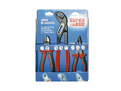 Набор плоскогубцев, кусачек и сантехнических клещей Super-Ego