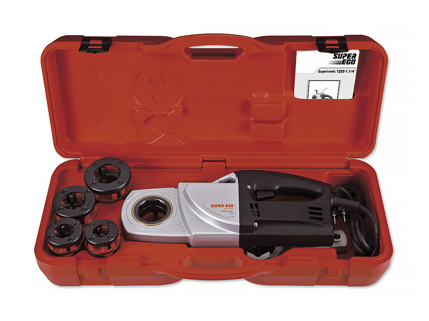 Электрический резьбонарезной клупп Super-Ego SUPERTRONIC 1250 (с головками BSPT 1/2-1)