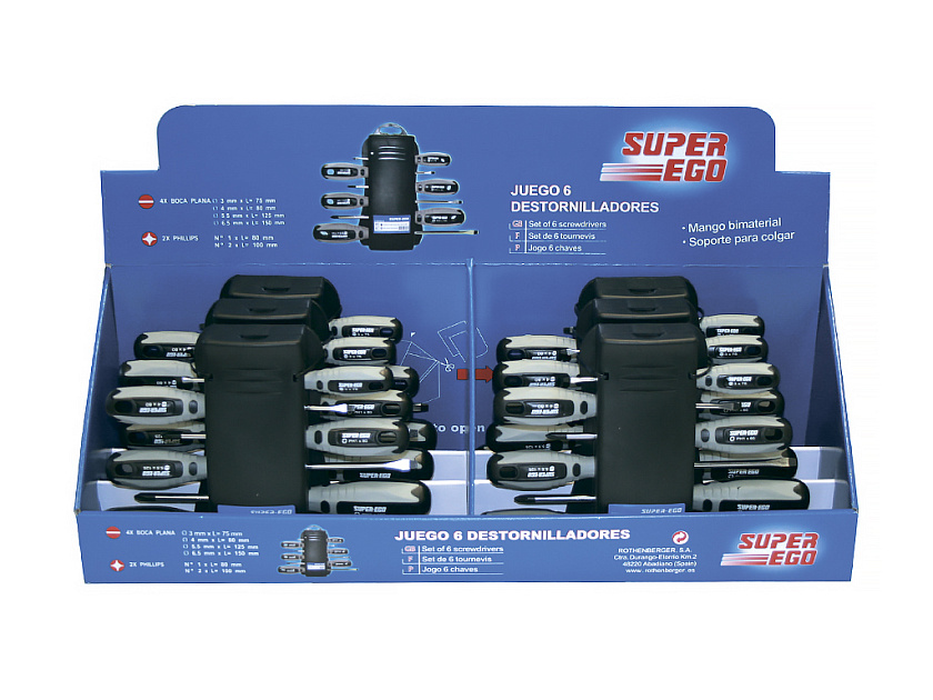 Набор отверток Super-Ego из биматериала (6 шт.)