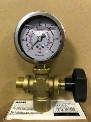 Соединительный элемент Rems с манометром и запорным вентилем, 60 бар