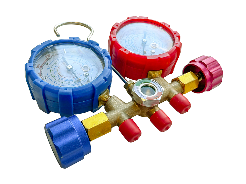 Манометрический коллектор VOLL V-MGR 536 1/4"SAE-5.16"SAE для хладогентов R22, R134A, R410A, R404A Манометрический коллектор VOLL V-MGR 536 1/4"SAE-5.16"SAE для хладогентов R22, R134A, R410A, R404A