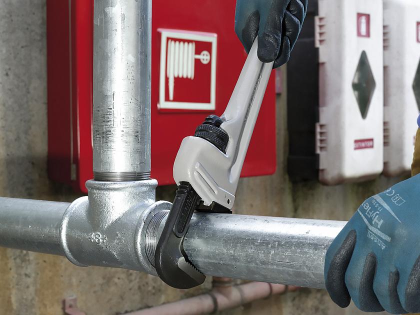 Прямой алюминиевый трубный ключ ALUDUR Super-Ego 10