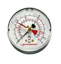 Дополнительный манометр Rothenberger 16 бар с дублирующей стрелкой